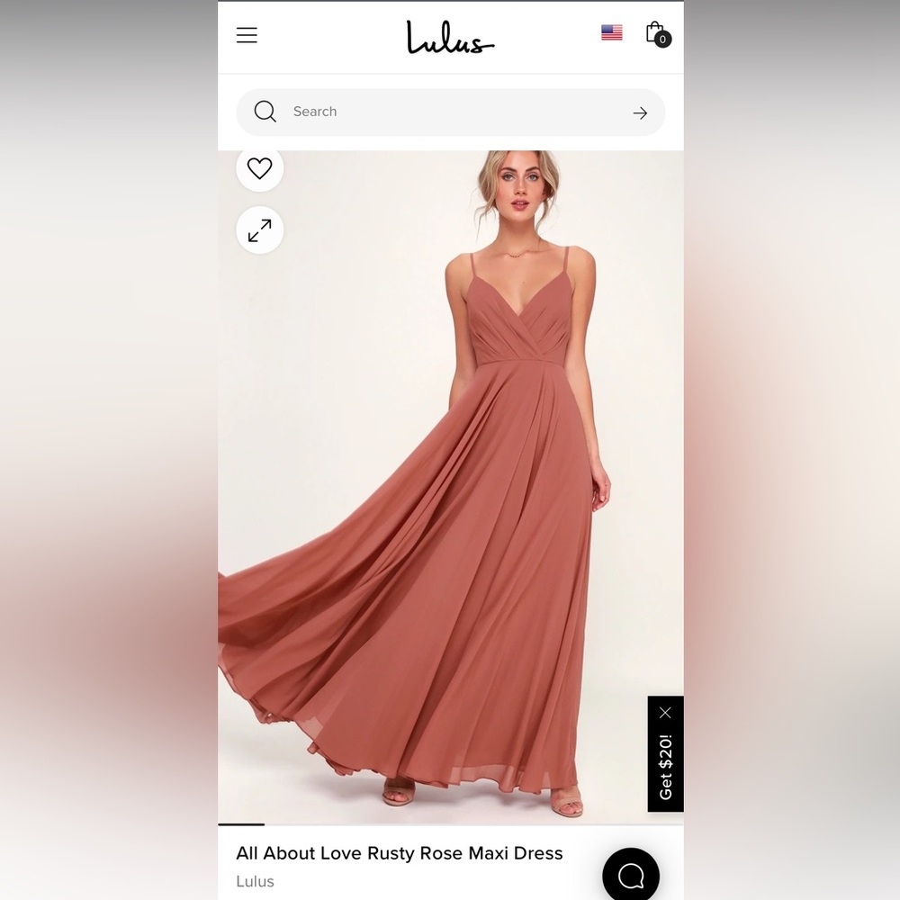 Lulu’s bridesmaid or wedding guest dress, only worn once and dry cleaned!